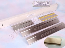 Накладки на пороги Honda CIVIC IX 5D (2012)